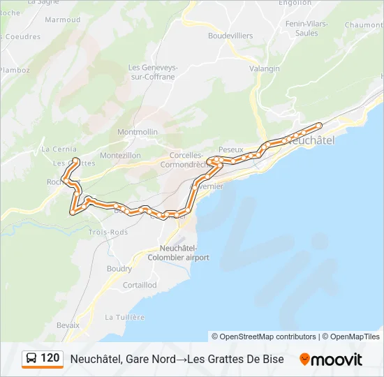 120 Bus Line Map