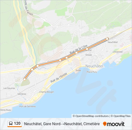 120 Bus Line Map