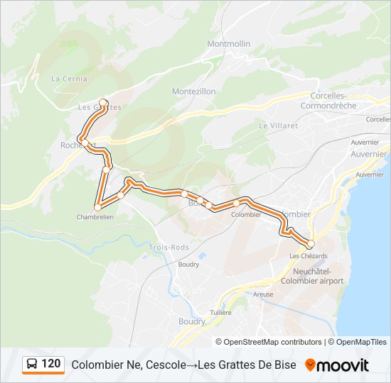 120 Bus Line Map