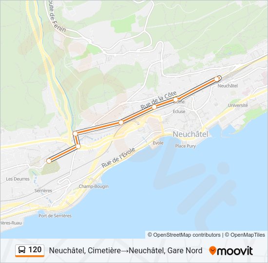 120 Bus Line Map