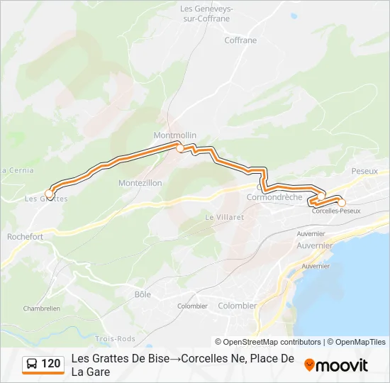 120 Bus Line Map