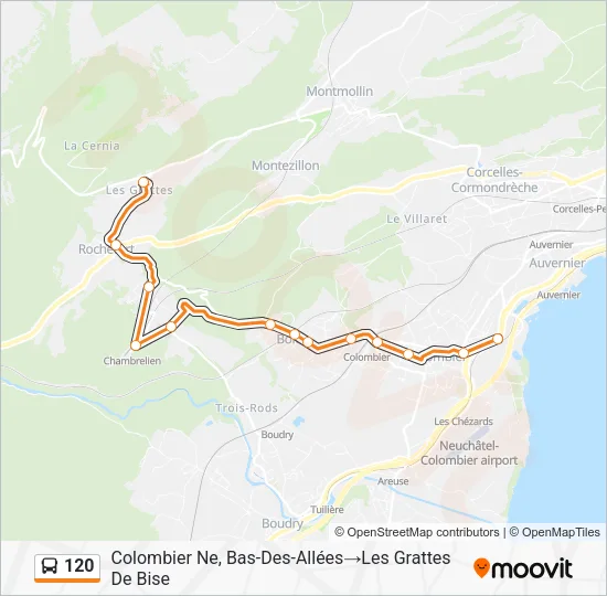 120 Bus Line Map