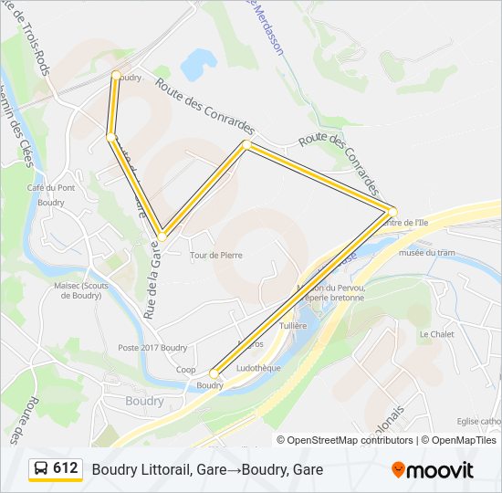 612 Bus Line Map