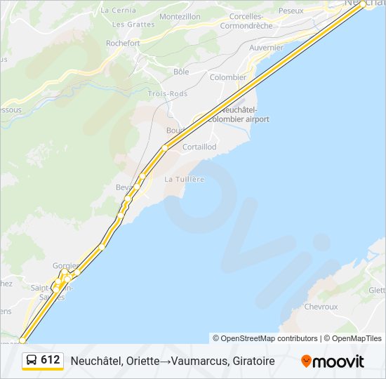 612 Bus Line Map