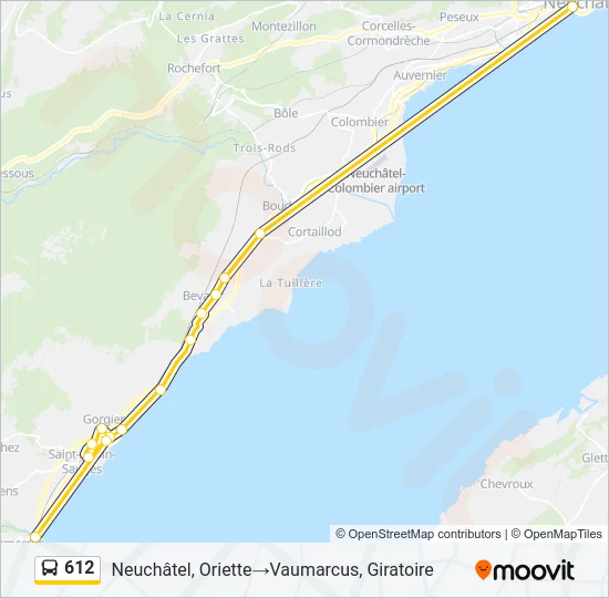 612 Bus Line Map