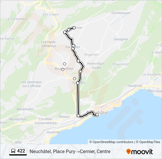 422 Bus Line Map