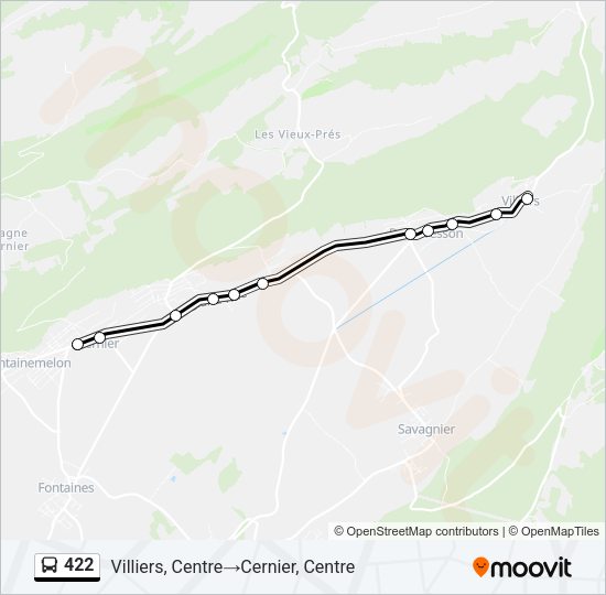 422 Bus Line Map