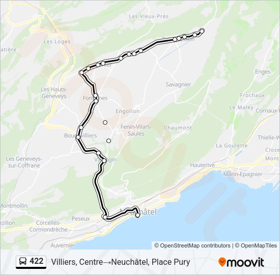 422 Bus Line Map