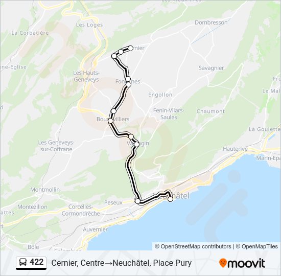 422 Bus Line Map