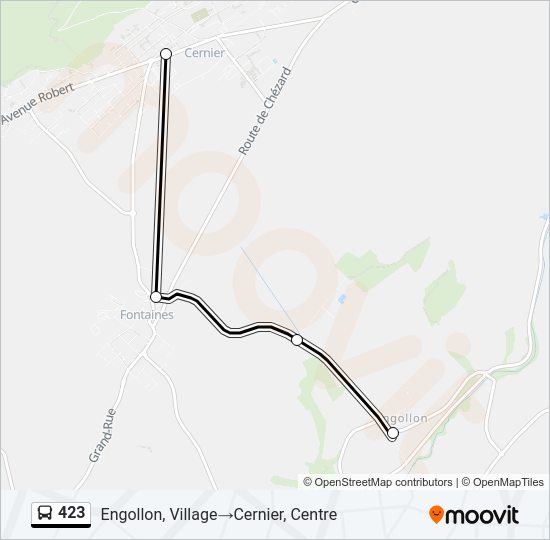 423 Bus Line Map