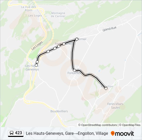 423 Bus Line Map