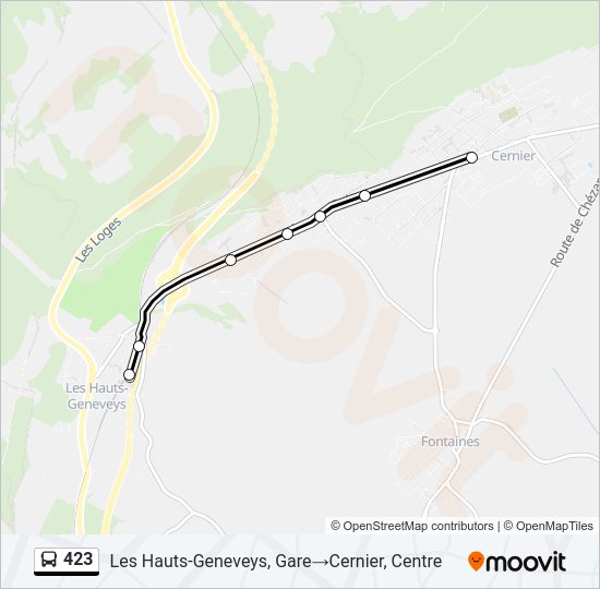 423 Bus Line Map