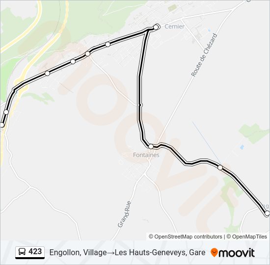 423 Bus Line Map