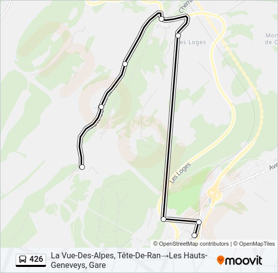 426 Bus Line Map