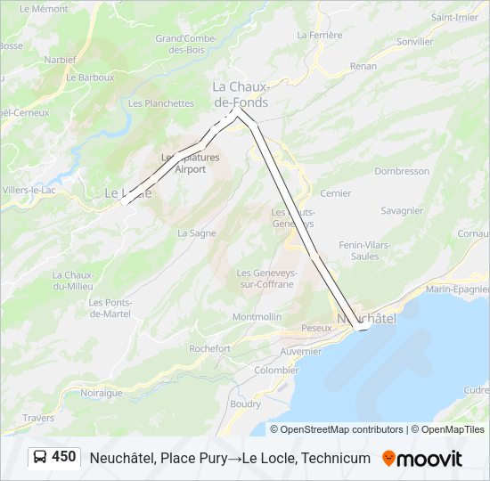 450 Bus Line Map