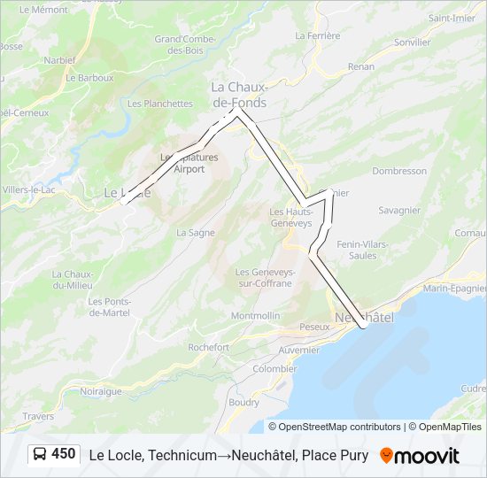 450 Bus Line Map