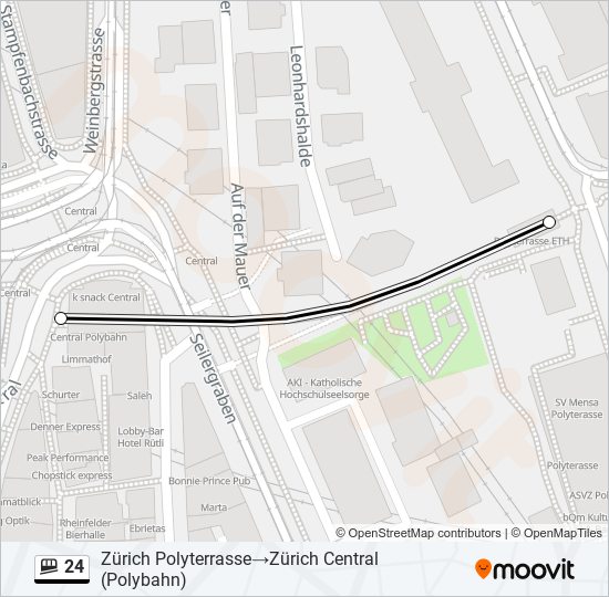 Plan de la ligne 24 de funiculaire