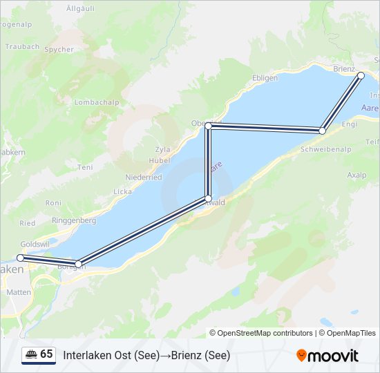 65 Ferry Line Map