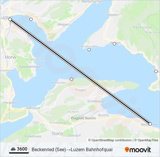 3600 ferry Line Map