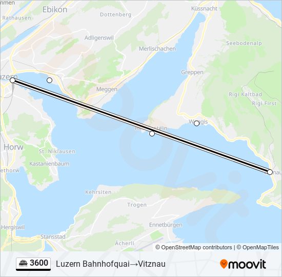 Plan de la ligne 3600 de ferry