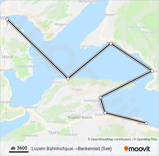 3600 ferry Line Map