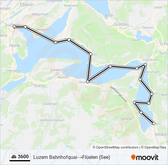 Plan de la ligne 3600 de ferry