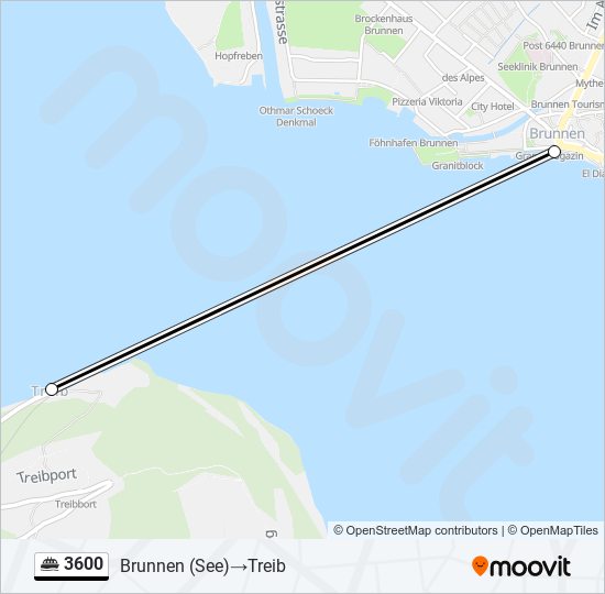 Plan de la ligne 3600 de ferry