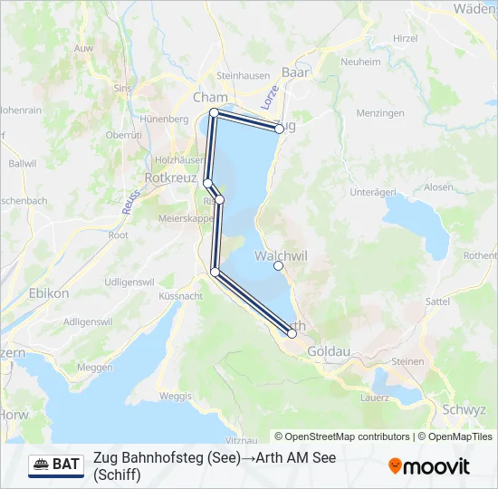 BAT Ferry Line Map