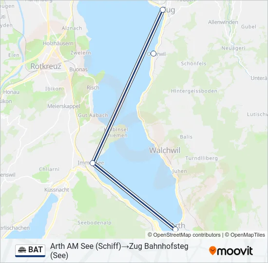 BAT Ferry Line Map