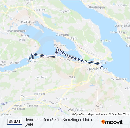 BAT Ferry Line Map