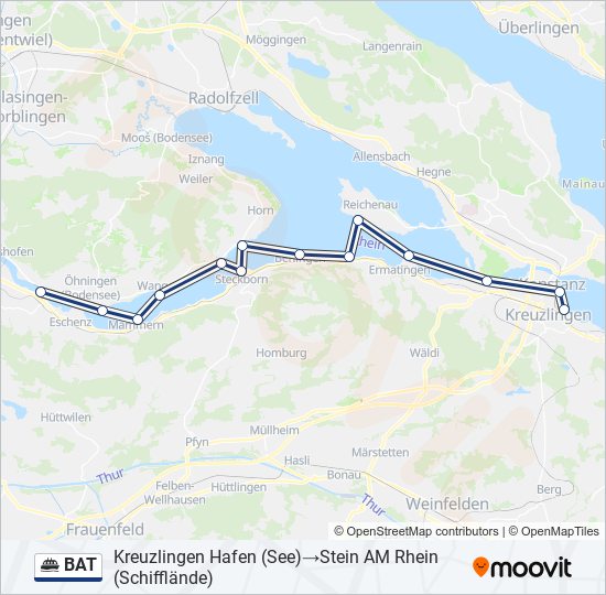 BAT Ferry Line Map