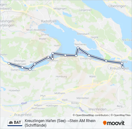 BAT Ferry Line Map