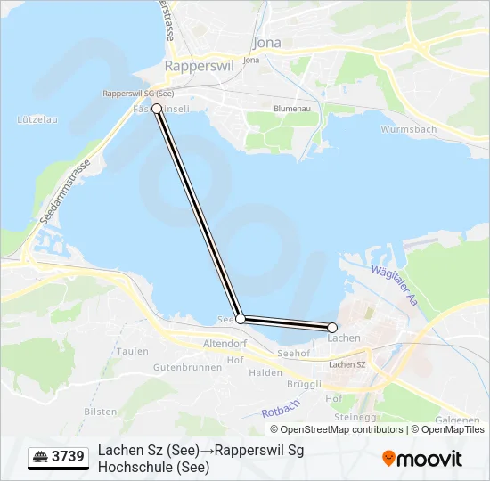 Plan de la ligne 3739 de ferry
