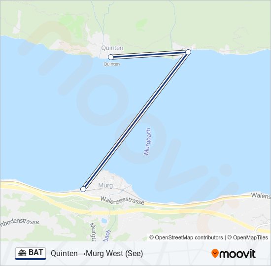 Plan de la ligne BAT de ferry