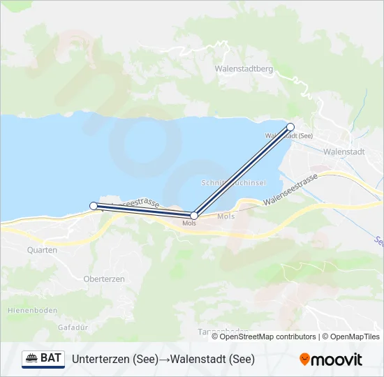BAT Ferry Line Map