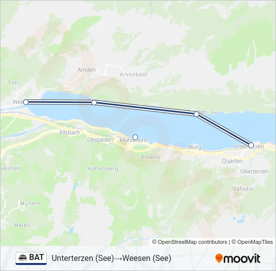 BAT Ferry Line Map