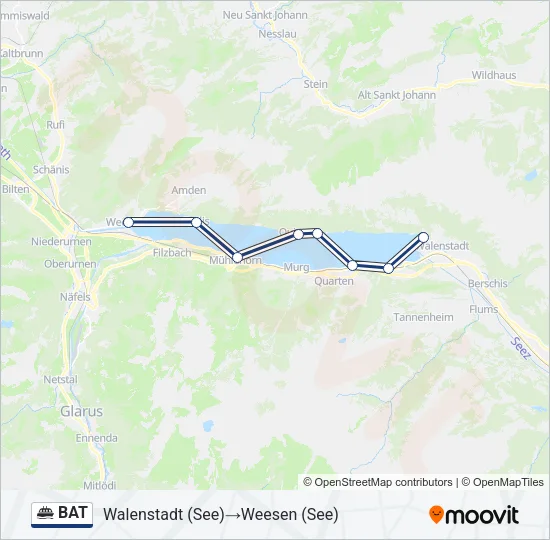 BAT Ferry Line Map