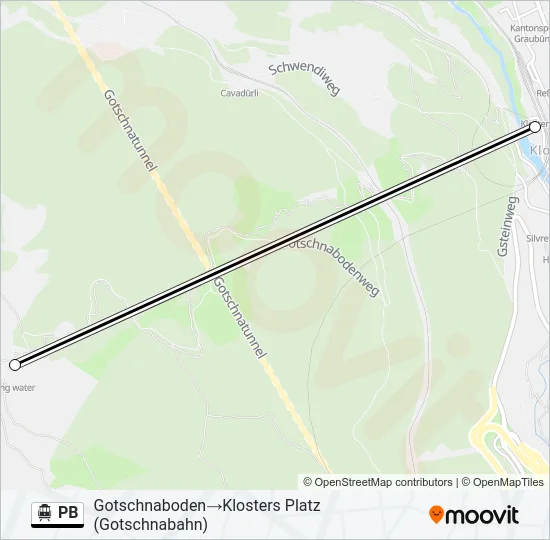 PB Cable Car Line Map