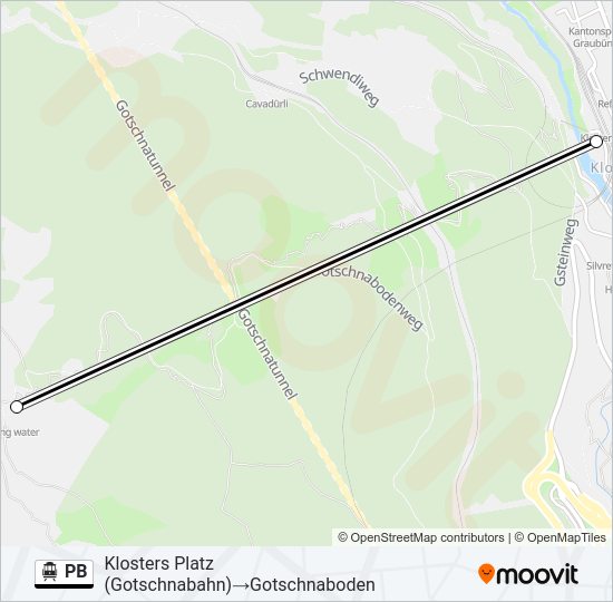 PB Cable Car Line Map
