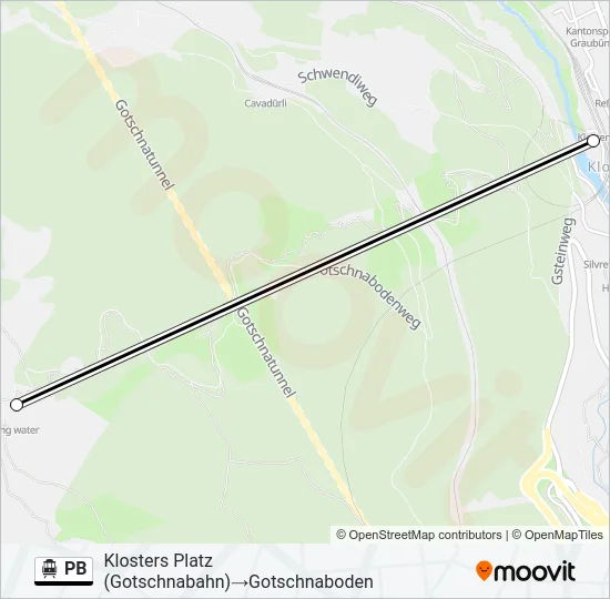 PB Cable Car Line Map