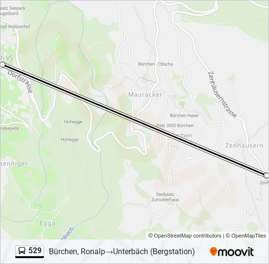 529 Bus Line Map