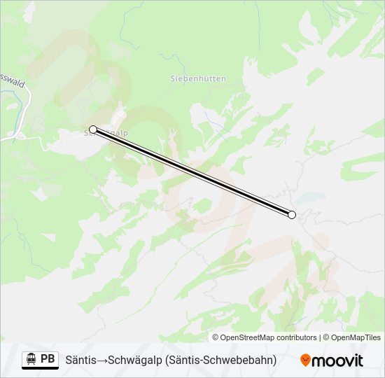 PB Cable Car Line Map