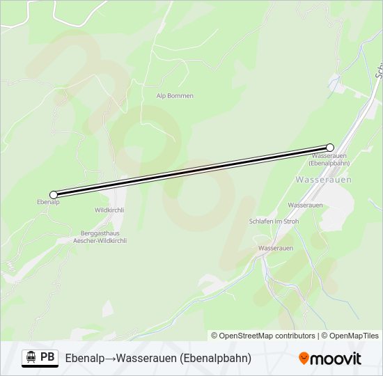 PB Cable Car Line Map