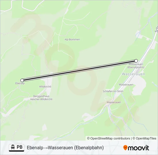 PB Cable Car Line Map