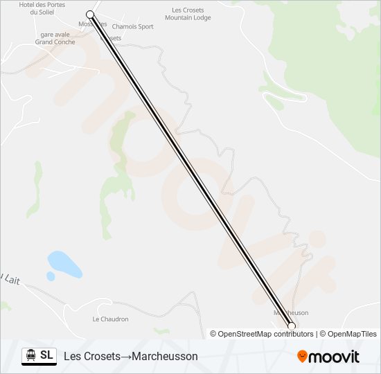 SL Cable Car Line Map