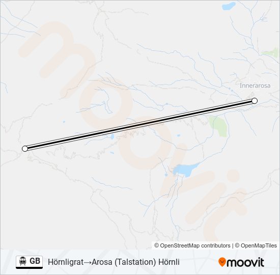 GB Cable Car Line Map