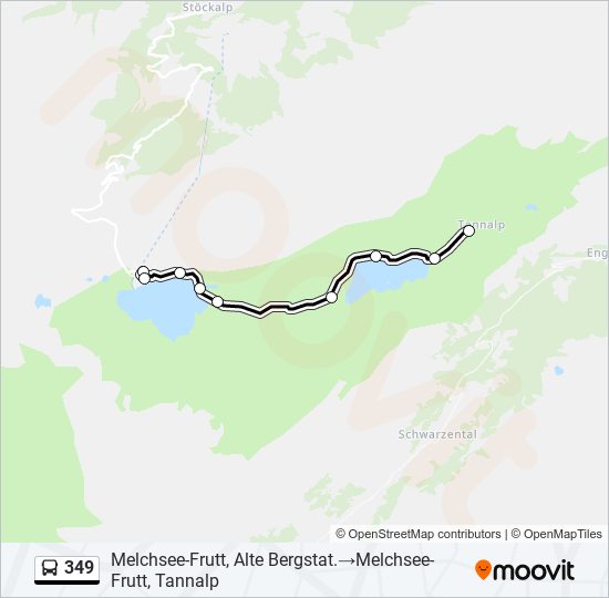 349 Bus Line Map