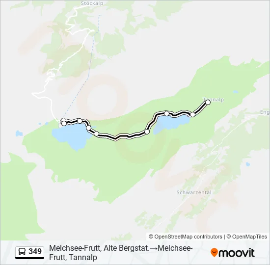 349 Bus Line Map