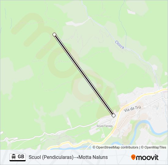 GB Cable Car Line Map