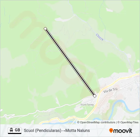 GB Cable Car Line Map